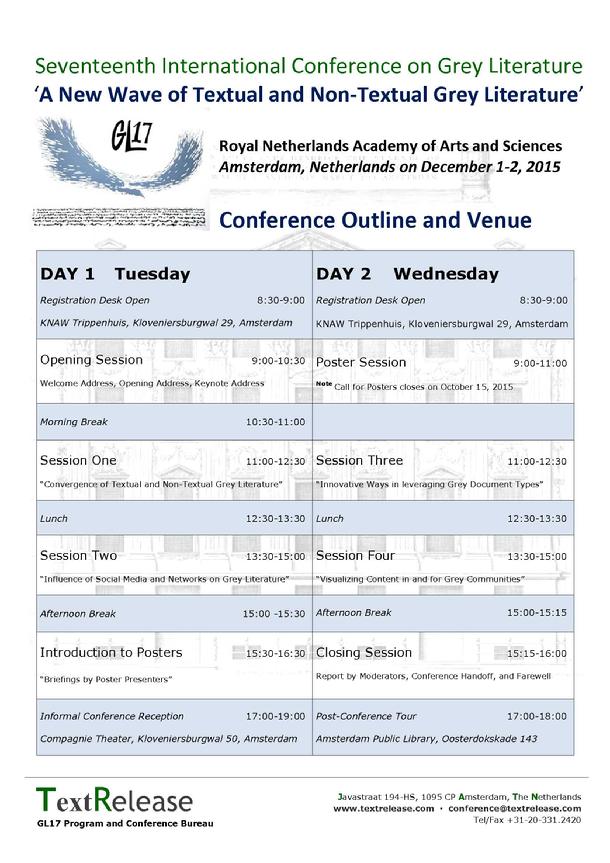 GL17 Conference Outline and Venue